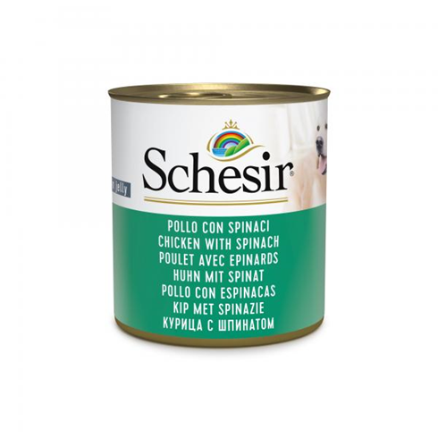 Schesir dog konzerva za pse piletina&spanać 285g
