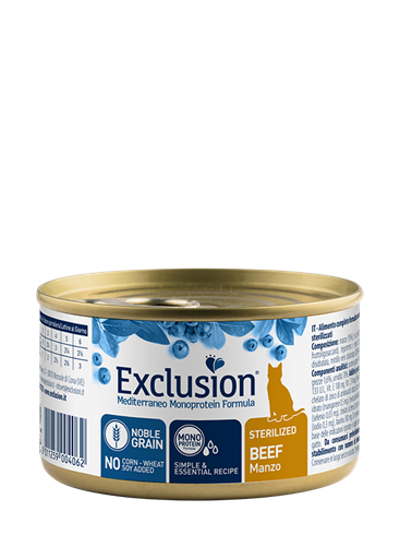 Exclusion Cat Mediterraneo Monoprotein konzerva za sterilisane mačke govedina 85g