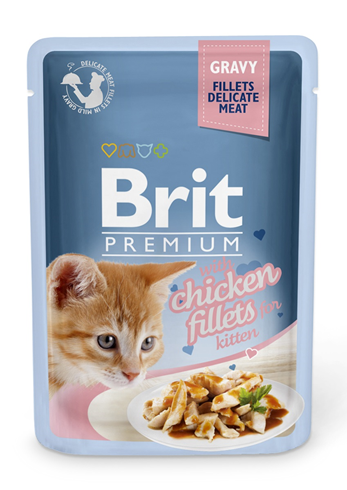 BRIT Kitten sosić za mačiće fileti piletine u sosu 85 g