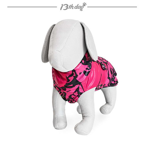 13th Dog jakna/šuškavac za psa Pink Tiger RainCoat M 37cm