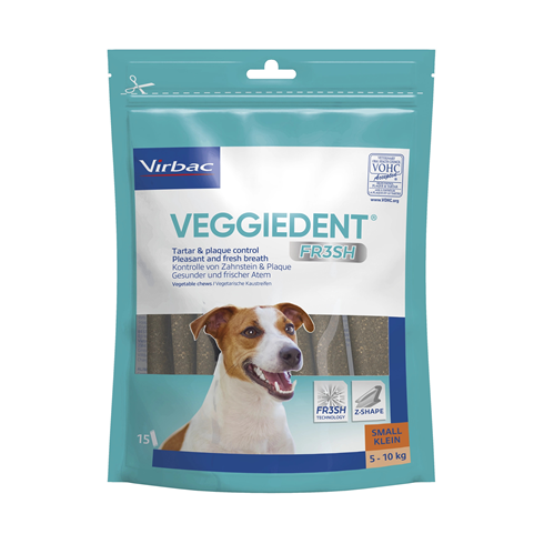 Virbac Veggiedent S za pse 5–10kg 224g – prirodna dentalna nega