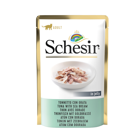 SCHESIR sosić za mačke Tunjevina&Orada u želeu 85g