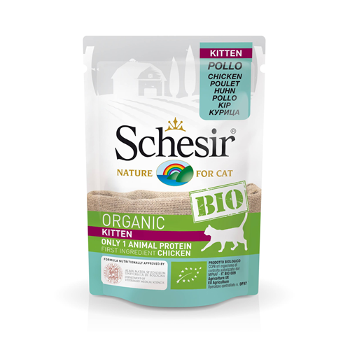 Schesir BIO sosić za mačiće piletina monoprotein 85g