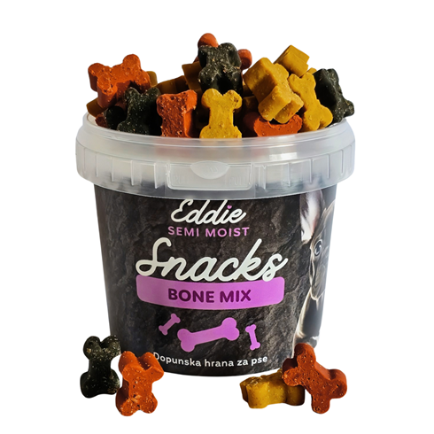 Eddie Semi Moist Snacks Bone Mix poslastice za pse 200g, mekani zalogaji za trening i nagradu