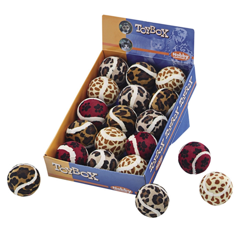 NOBBY Igračka za psa teniska loptica u dezenu 6cm 69071