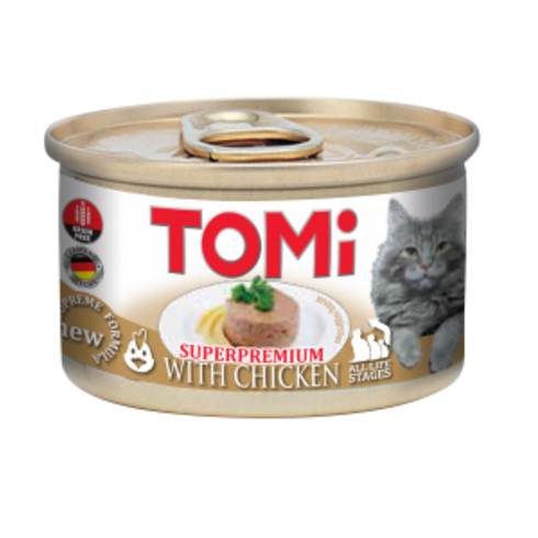 TOMi Mousse piletina konzerva za mačke 85g – ukusan i nežan obrok za svakodnevno uživanje