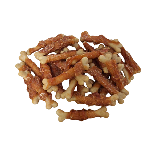 Wanpy Chicken Wrapped Calcium Bone poslastica za pse 7.5cm 1 kom – zdravi zubi i kosti