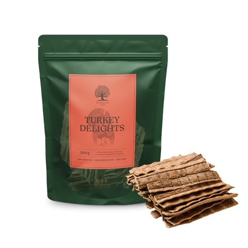 ESSENTIAL Turkey Delights poslastica za pse 200g – premium ćureći zalogaji za posebne trenutke 🦃✨🐶