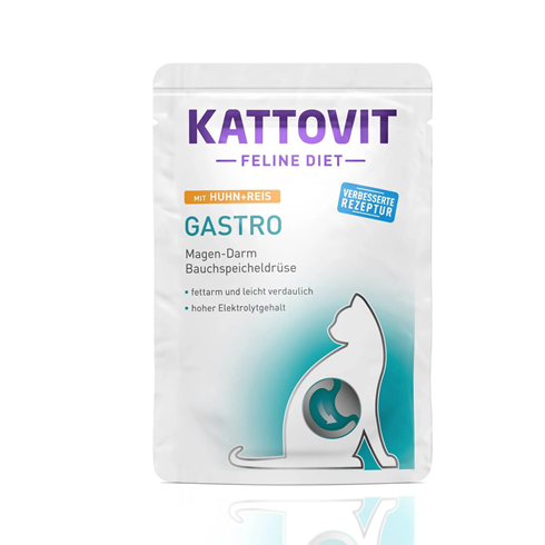 Kattovit Gastro sosić za mačke Piletina&Riža 85g – podrška varenju i pankreasu 🐱💛