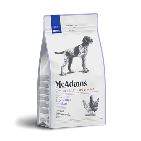 McAdams Senior / Light Free Range Chicken suva hrana za pse 2kg – Low Fat formula za starije pse