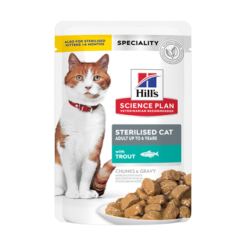 Hill's Science Plan Sterilised Trout sosić za sterilisane mačke 85g – kontrola težine i vitalnost