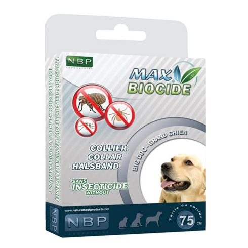 MAX BIOCIDE ogrlica za veće pse 75cm 🐶🌿 – zaštita od buva i krpelja