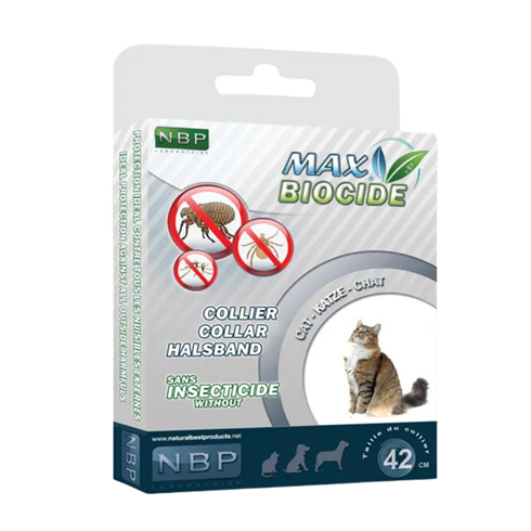 MAX BIOCIDE antiparazitska ogrlica za mačke 42cm 🐱🌿 – zaštita od buva i krpelja
