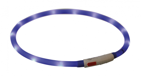 TRIXIE SVETLEĆA USB ogrlica za psa 70cm/ø10mm XS-XL plava