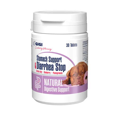 GIGI Stomach Support & Diarrhea Stop suplement za pse srednjih i velikih rasa – 1600 mg, 30 tableta