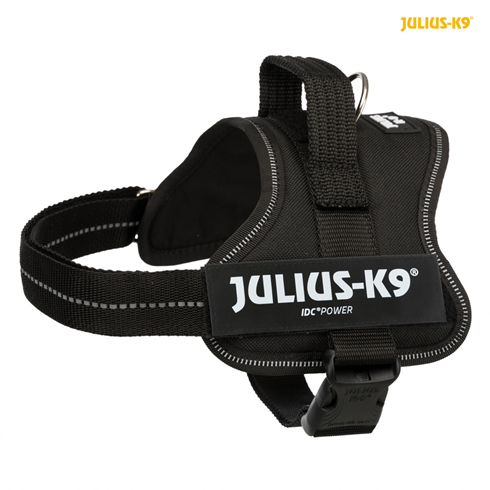 JULIUS-K9 Powerharness AM za pse S 51-67cm/28mm CRNI