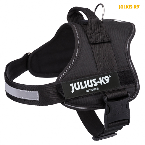 JULIUS-K9 Powerharness AM za pse M 58-76cm/40mm CRNI