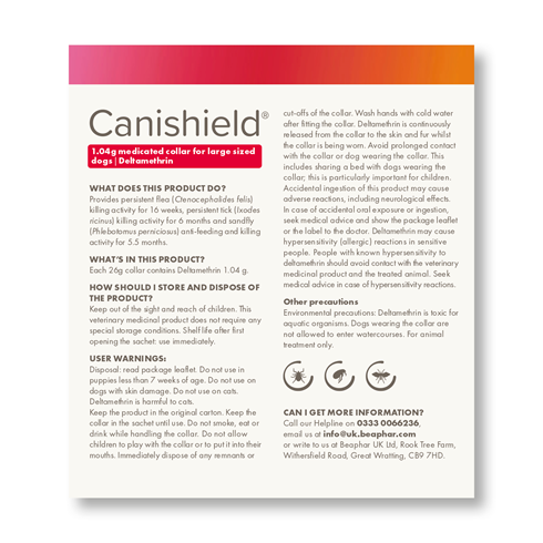 Beaphar Canishield® Antiparazitska ogrlica za pse L – dugotrajna antiparazitska zaštita 🐶🛡️