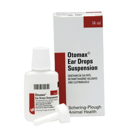 Otomax kapi za uši za pse 14 ml – terapija spoljašnjeg ušnog kanala kod pasa