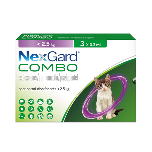 NexGard Combo Cat do 2,5 kg 1 ampula – kompletna antiparazitska zaštita za mačke 🐱
