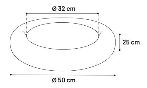 FLAMINGO Krevetić pse i mačke Basket Krems Round Blue 50cm