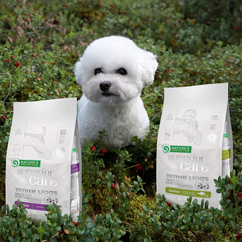 Nature's Protection White Dog Junior Mini Bela riba 1.5kg