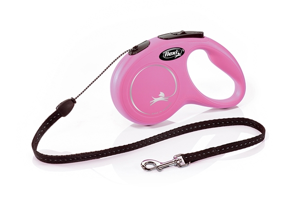 Flexi New Classic S povodac Cord (uže) 8m pink