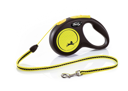 Flexi New Neon Yellow S povodac Cord (uže) 5m žuti