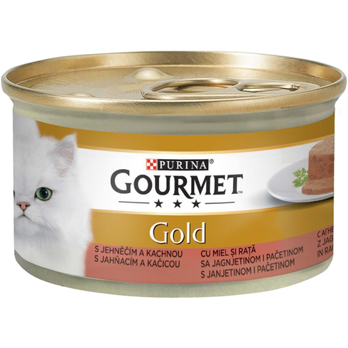 GOURMET GOLD Konzerva za mačke Jagnjetina&pačetina pašteta 85g