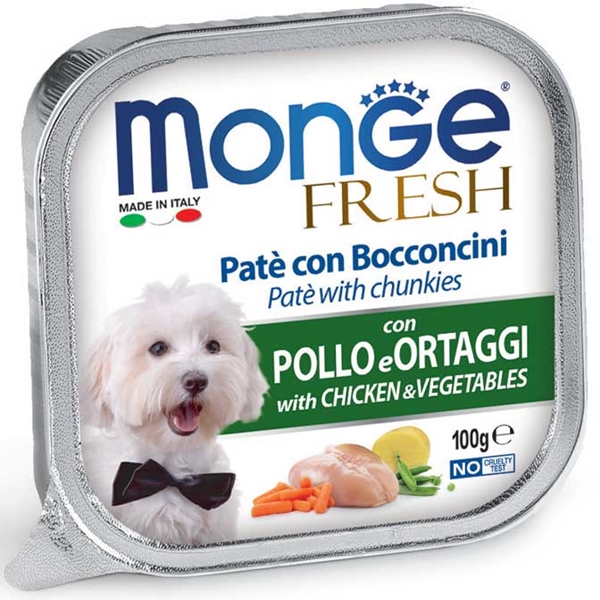 Monge Fresh Dog Pate pašteta sa piletinom/povrćem 100g