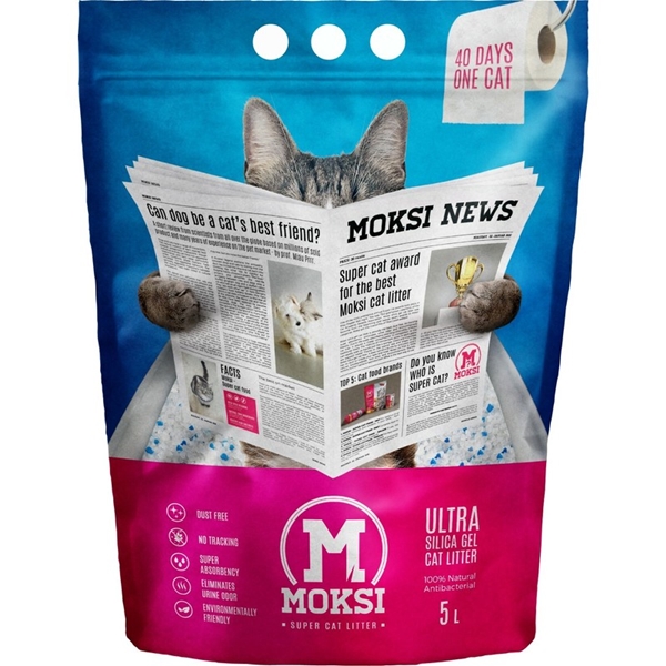 MOKSI Silikonski posip za mačke 5L
