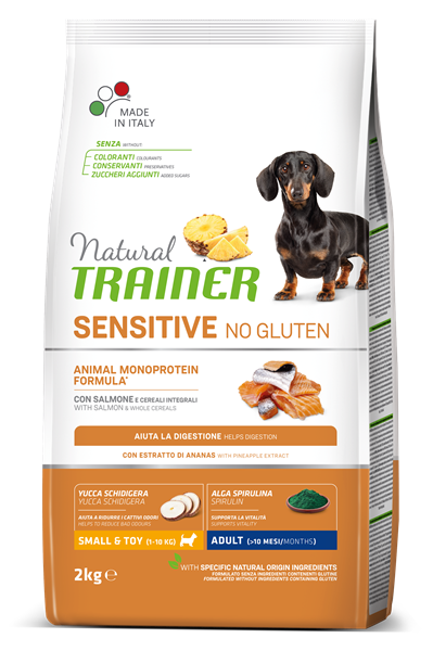 TRAINER Sensitive, bez glutena, sa lososom za odrasle pse malih rasa 2kg