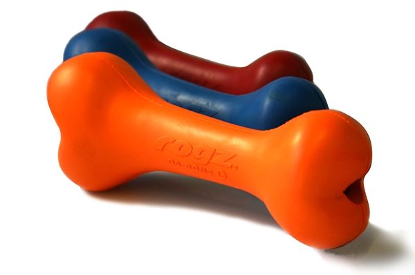ROGZ Da Bone Igračka za pse u obliku gumene kosti L narandžasta 21cm
