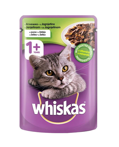 Whiskas sosić za mačke sa jagnjetinom u želeu 100g