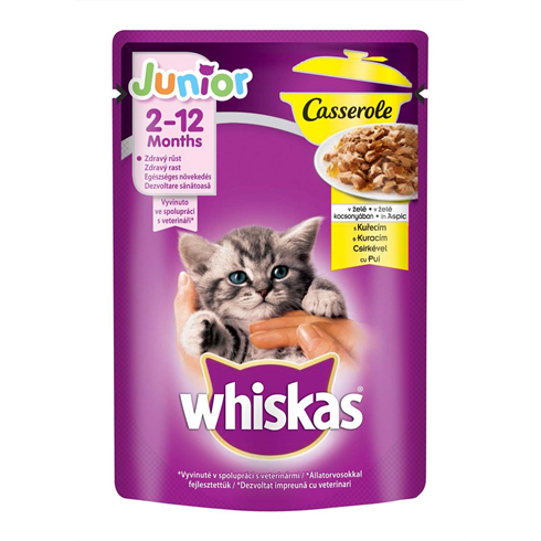 Whiskas Casserole Junior sosić za mačiće sa piletinom u želeu 85g