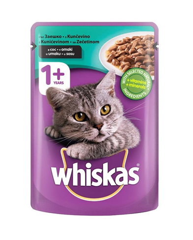Whiskas sosić za mačke sa zečetinom u sosu 100g