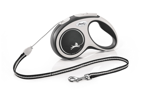 Flexi New Comfort S povodac Cord (uže) 5m crni