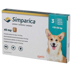 SIMPARICA  tableta za žvakanje za pse 10-20kg (Sarolaner) 40mg 1 tableta