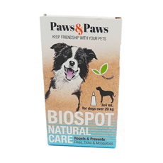 Paws&Paws BioSpot Natural psi > 20kg protiv buva, krpelja, vaši i komaraca 4ml