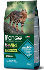 Monge Bwild Grain free Sterilised tuna&grašak 1.5kg