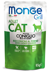 Monge Grill Adult Grain Free sosić za mačke sa zečetinom u želeu 85g