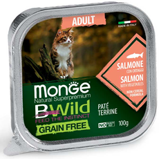 Monge bwild sterilised grain free pašteta za sterilisane mačke losos&povrće 100g