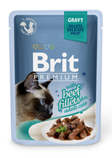 BRIT Adult Cat sosić za mačke fileti govedine u sosu 85 g