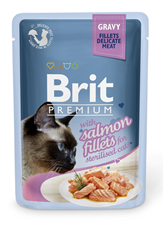 BRIT Sterilised Cat sosić za sterilisane mačke fileti lososa u sosu 85 g