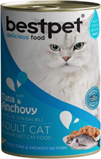 BestPet adult cat konzerva za mačke tunjevina&inćun u sosu 400g