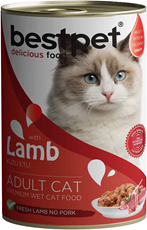 BestPet adult cat konzerva za mačke jagnjetina u sosu 400g