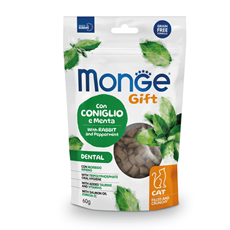 Monge Gift Grain Free Dental zečetina&pepermint poslastica za mačke 60g