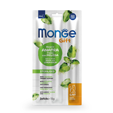 Monge Gift Grain Free Sterilised pačetina&matičnjak poslastica za mačke (3kom) 15g