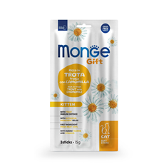 Monge Gift Grain Free Kitten pastrmka&kamilica poslastica za mačiće (3kom) 15g