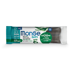 Monge Gift Meat Bars Grain Free Skin Support losos&aloja poslastica za pse 40g